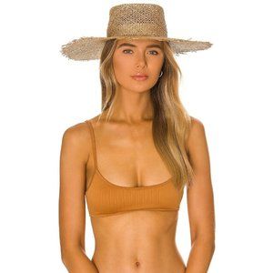 Lack of Color Sunnydip Fray Boater Hat in Seagrass Medium New Womens Beach